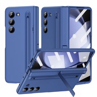 [ Samsung Galaxy Z Fold 3 Case ] 3in1 Hard Case + Stand + Samsung Z Fold 3 Spen | Built-in Pen Trans