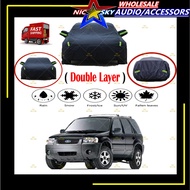 Ford Escape 2005 190T Black Zipper Design Jet Protection Car Cover Waterproof Sun-proof Size SUV XL  Selimut Kereta