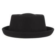 GEMVIE Classic 100 Wool Soft Felt Pork Pie Hat Fedora For Men Women Autumn Winter Wool Hat Curved Br