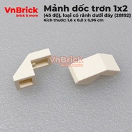 [2 Pieces] [New, REAL - Auth Product] Smooth slope piece 1x2 (45 degrees), type with groove at the b