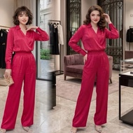 Luxury Pink Silk Set "Fuchsia Muse"