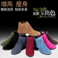 Dynasty sansha dance shoes leather tassel dancing square dance shoes women s Jazz boots high boots s