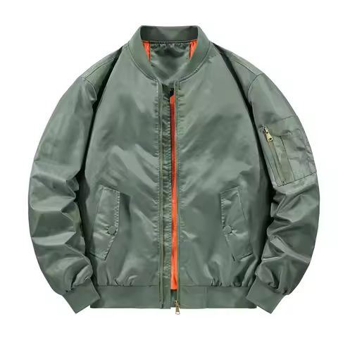 Spring Autumn Men's MA1 Bomber Jacket Fashion Man Pilot Coats Outdoor Windbreaker Baseball Uniform L
