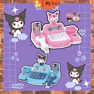 Kuromi Cashier Machine Toy Simulated Supermarket Cash Register Kits Checkout Pretend Play Toy