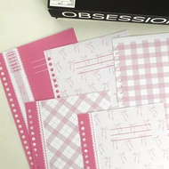 A5/ B5/ A4 Pink Gingham and Bow Binder Cover | Binder Divider | Binder Refills by CBi