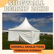 SIDEWALL / KAIN TEPI KHEMAH 20X8 PVC BERZIP SESUAI UNTUK KHEMAH 20X20