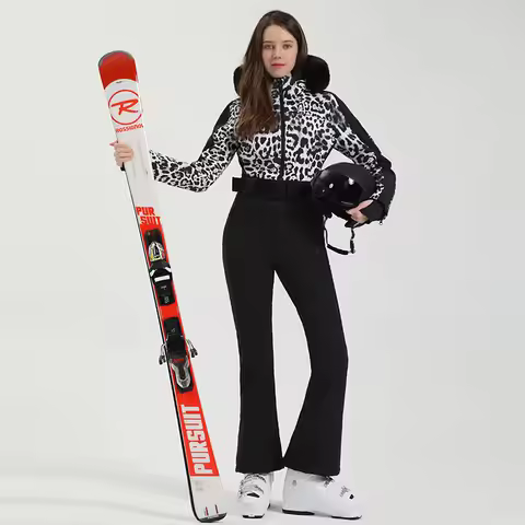 GSOU SNOW One-piece Ski Suit Women Thickening Snowboard Female Overalls Winter Windproof Waterproof 