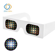 3D Paper Prisms Diffraction Fireworks Glasses Lenses for Laser Shows,Raves,Lights