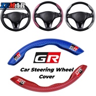 Toyota GR Car Steering Wheel Cover Carbon Fiber LiSteering Wheel Protector Anti-Slip Comfortable Durable Car Accessories for Toyota Agya Raize Calya Avanza Veloz Rush Kijang Innova