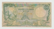 Uang Kuno Indonesia 2500 Rupiah Tahun 1957 Seri Hewan Komodo 1H