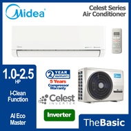 MIDEA Celest Series 1.0HP-2.5HP Inverter Air Conditioner Aircond ( MSCEB-10CRFN8 / 13CRFN8 / MSCE-19