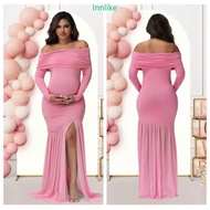 INN Pleasant  Shoulder Maternity Gown Perfect for Casual Special Event