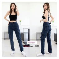 [Best Seller] กางเกงคาร์โก้ (Cargo pants) รุ่น P8221-8 ขากระบอกเล็กยืดผู้หญิง กางเกงยุทวิธี กางเกงหลายกระเป๋า กางเกงเดินป่า กางเกงขายาว กางเกงผู้หญิง