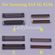 2-5PCS New For Samsung GALAXY A14 5G A146 Battery LCD Display USB Charger Camera FPC Connector On Bo