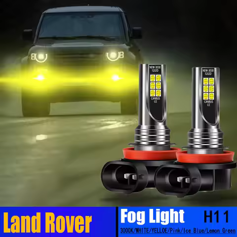 2pcs Car LED Front Fog Light Bulb Signal Lamp H8 H11 For Land Rover Discovery 3 LR3 4 LR4 Freelander