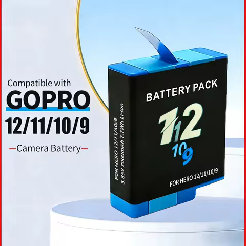 2000mAh Battery for GoPro hero 10 +LCD 3-Slots Charger with Type-C Port for GoPro Hero 9 Go Pro 10 h