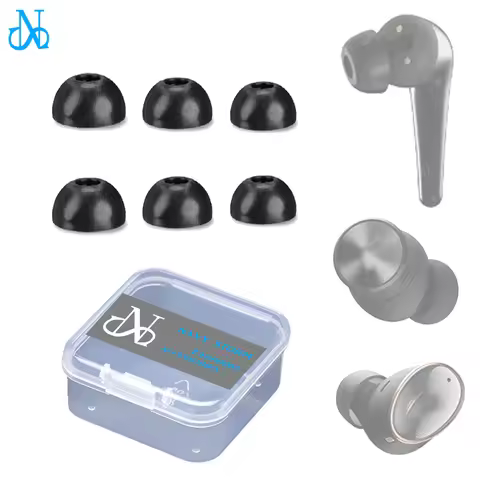 3Pairs Memory Foam Eartips for 1MORE ComfoBuds Mini / EVO / PistonBuds Pro / Comfobuds Pro / Aero Ea