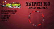 Sniper 150 Mags Decals (Red)