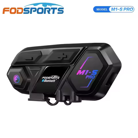 Fodsports M1-S Pro Motorcycle Bluetooth Intercom,Helmet Intercom Headset,8 Riders 2000M.