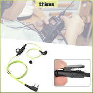 THISEPH Earpiece, 2 Pin ABS Earphone PTT Mic, 2 Way Two Way Radio Walkie Talkie Earphones for Kenwoo
