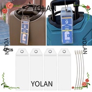 YOLANDAGOODS Suitcase Label Holder, Steel Wire Cable Loop PVC Cruise Luggage Tag Holders, Durable Wa