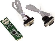 Kalea Informatique Card M.2. 2 Serial Ports RS232 COM DB9 for Port M2 Type PCIe, Stick M or B+M. Chi