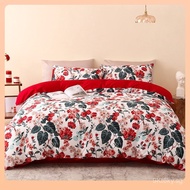 Bedding for Wedding100Four-Piece Set of Wedding Bedding Set with Red Long-Staple Cotton Princess Com