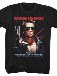 Men's Vintage Terminator Movie T-Shirt - Arnold Schwarzenegger Retro Action Pose Graphic Tee