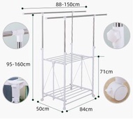 FAX88 - 大型 升降 活動 摺合式 晾衫架 曬衫架 掛衣架 (免安裝)