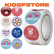 KFS - ENJOYING STICKERS ROUND ROLL FOOD CAKE STICKERS THANKYOU THANK YOU 500 PCS H787