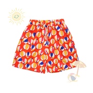 Le Petit Society Boys Beach Shorts in Beach Ball Print