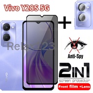 Vivo Y28S 5G 2in1 Tempered Glass Privacy For Vivo Y28S 5G Vivo Y28 S 5G VivoY28S 5G 2024 Screen Prot
