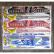 125Z Y125Z 125ZR Y125ZR Y125 ZR 46 GO (14) Body Sticker Stripe Red / Blue / Black
