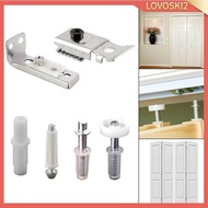 [Lovoski2] Bifold Door Hardware Set Pivots And Guide Wheel Sliding Closet Door Hardware