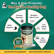【OFFICIAL】Max & Paw Pet Supplement Dog Supplement Probiotic - All Natural Probiotic Powder + Organic