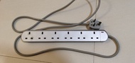Extension Power 6 Gangs Sockets with 1.9m Cable， 6位拖板電掣電源插座 連13A插頭 電源綫長1.9米 香港英國制式掣 拖板拖把排插座插蘇9
