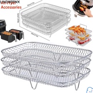 LINDW99NX Air Fryer Rack, Non-Stick Stainless Steel Grilling Rack,  Stackable Airfryer Tray Kitchen 
