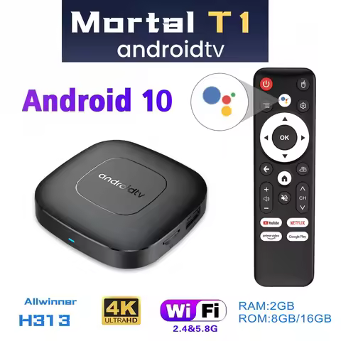 Global Version Mortal T1 Android13.0 Home Theater TV Box Support Bluetooth Allwinner H313 Dual2.4G&5