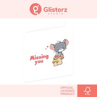 Glisterz 3D Greeting Card - Tom and Jerry Chibi Love/Anniversary Card (TJ - 2009HA01)