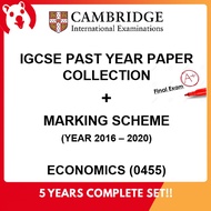 ECONOMICS - IGCSE past year paper collection set with marking scheme (2016-2020)