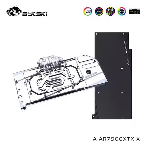 Bykski Water Block Serve For Asrock Radeon RX 7900XTX Taichi Graphics Card Cooler,With Backplate,A-A