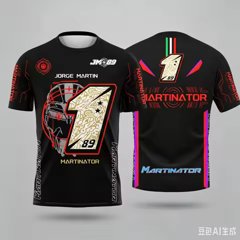 Family Jorge Martin #89 Martinator Graphic Short Sleeve Jersey Quick Dry Breathable Light Motocross 