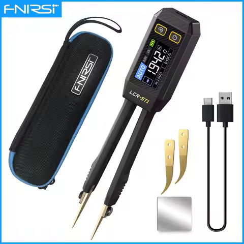 FNIRSI LCR-ST1 Smart Bridge Tweezer LCR SMD ESR Tester Resistance Capacitance Inductance Continuity 