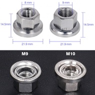 Silver Bike Cycle Wheel Axle Track Nuts Set of 2 M9 M10 Specifications
