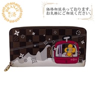 LOUIS VUITTON Purse Damier PVC N60257 Brown Women Used