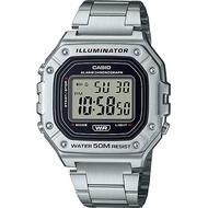 Casio Digital นาฬิกาข้อมือผู้ชาย ทรงสปอร์ต สายสแตนเลส รุ่น W-218HD-1A ของแท้ ประกัน CMG