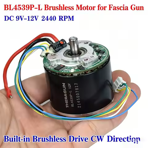 THERAGUN Electric Motor BL4539P-L 45mm BLDC Brushless Motor with driver DC 12V 2440RPM CW Large Torq