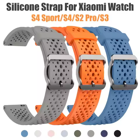 22mm Sport Silicone Watch Strap For Xiaomi Watch S4 Sport/S3 Watchband For Xiaomi Watch 2Pro/S2 46mm