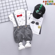 KEMEJA COOL Boys' Shirt Suit 100% Premium Korean Polka Dot Overal Motif FREE Ribbon 1 - 4 YEARS Boys