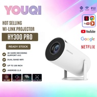 HY300 Projektor Portabel 4K HD Android 11 Nirkabel 5G Wifi+Bluetooth 4.2 Smart Mini Projektor Mobile